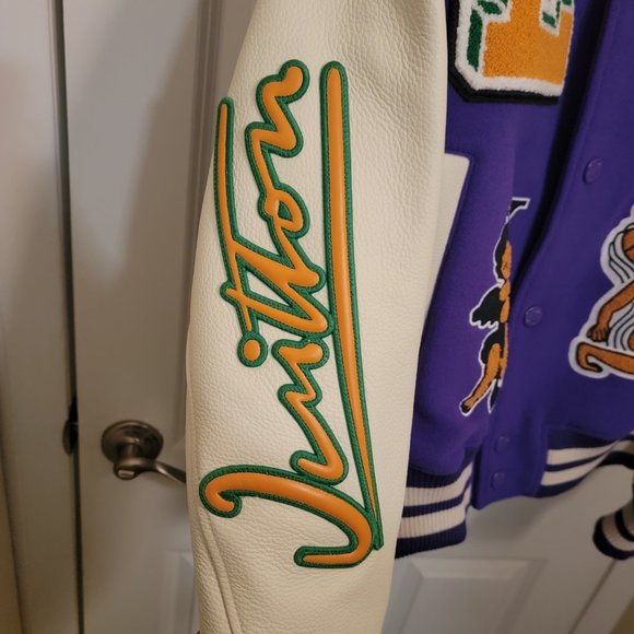 LOUIS VUITTON X Virgil Abloh FROG PURPLE VARSITY JACKET - Picture 4 of 10